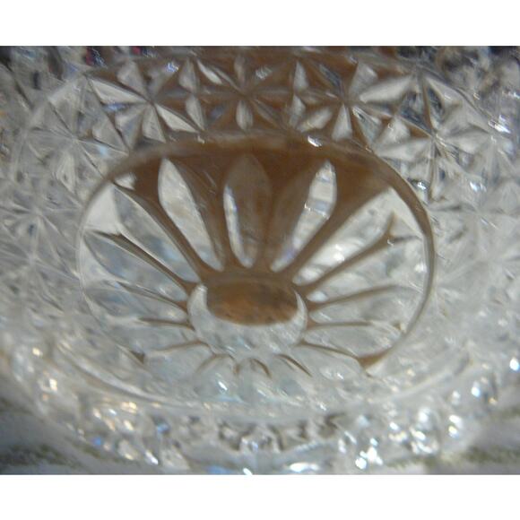 Vintage Hofbauer Byrd Collection Paneled  Cyrstal Sawtoothed  Etched Birds Bowl - Picture 5 of 9